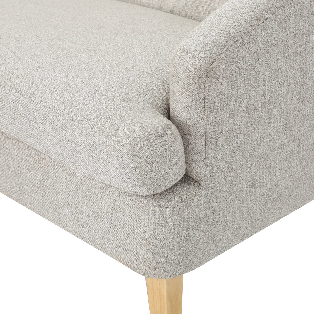 Beige Fabric Loveseat L8319