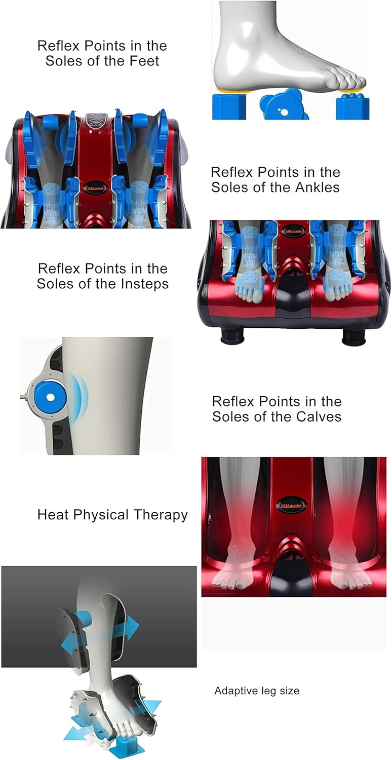 Shiatsu Kneading Rolling Heating Foot & Calf Massager K74067