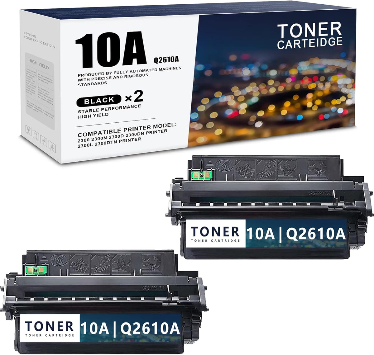 Black 2 Pack Toner Cartridges Z27209