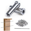 100 Pack Stainless Steel Protective Sleeves Cable Railing Kit W162850