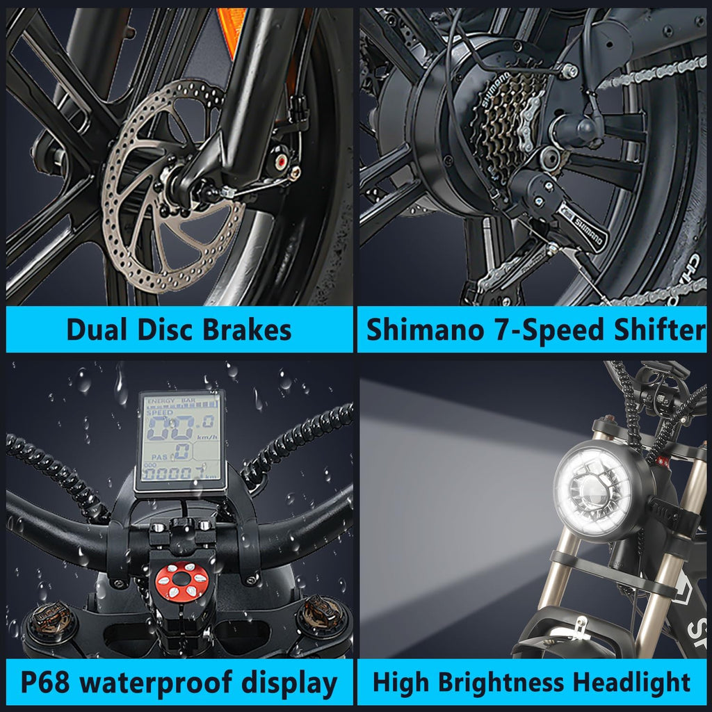 20" Fat Tire Electric Bike with 48V 20Ah Battery U672899