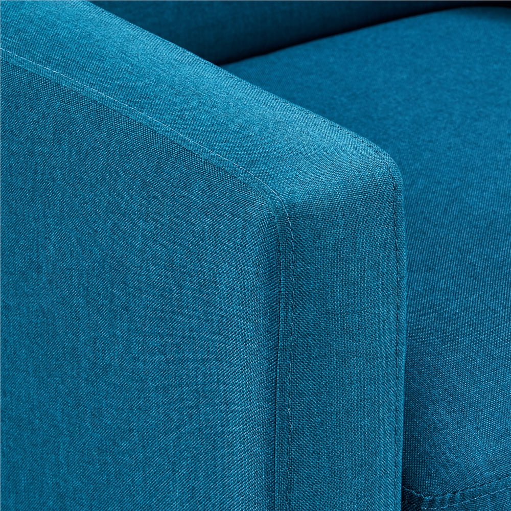 2PCS Blue Fabric Recliner Chair Q23477