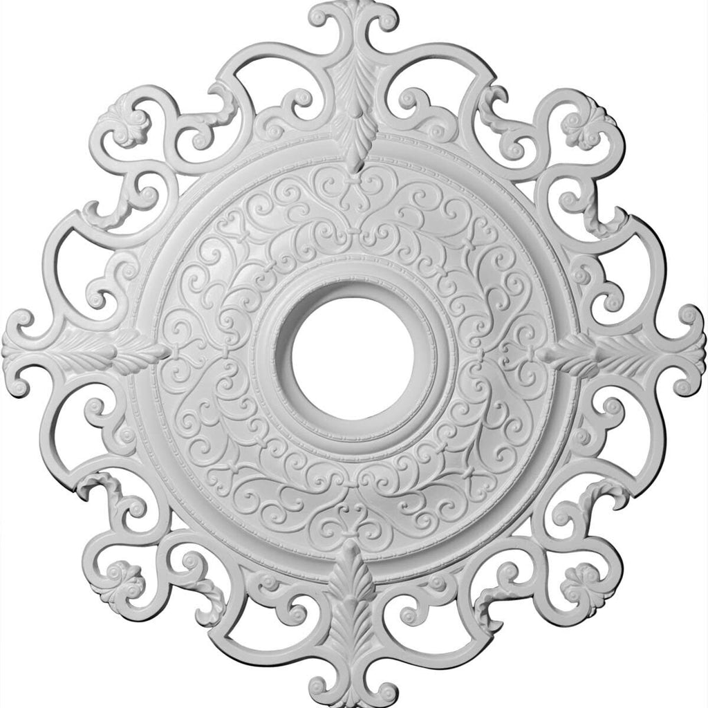 38 3/8x22OD x 6 5/8x22ID x 2 7/8x22P Hand-Painted Hickory Ceiling Medallion Y95216