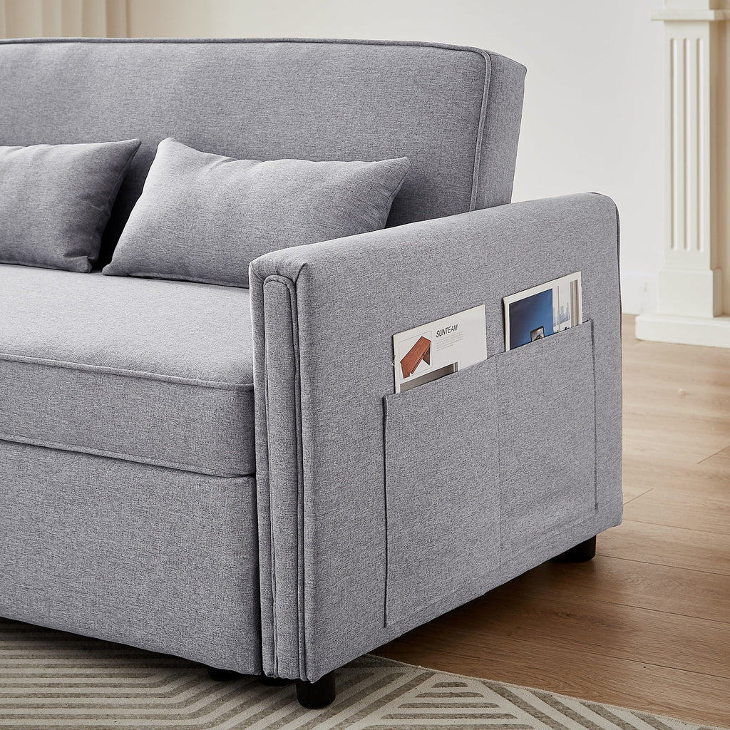 Gray 54" Sleeper Sofa Bed P601