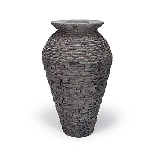 Medium Stacked Slate Urn Water Fountain Kit J572