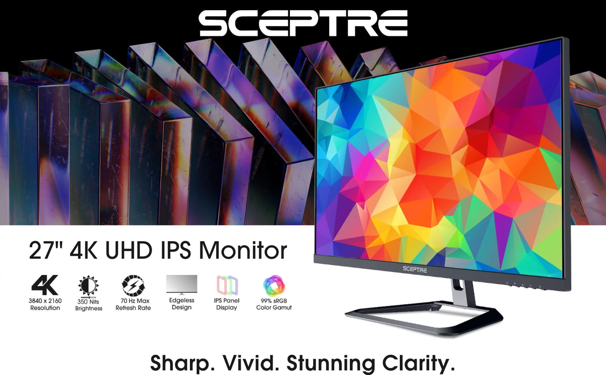 27" 4K UHD IPS Monitor 70Hz DisplayPort HDMI 99% sRGB Built-in Speakers Y7924