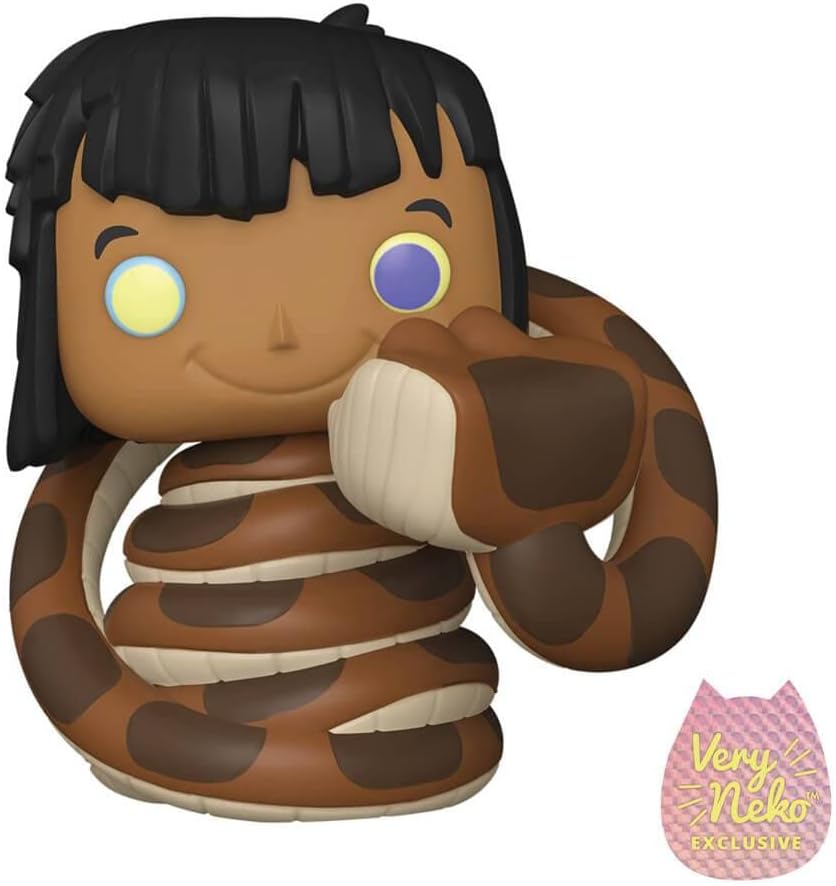 Bear Artist Figure with Jungle Book Baloo Plastic Protective Case + Mowgli with Kaa Pop! 2 Items T77716
