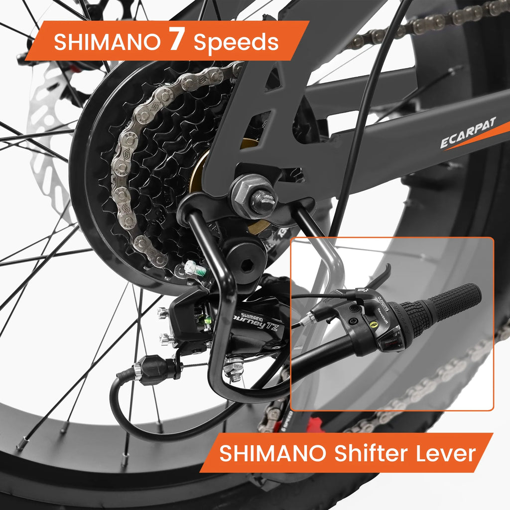 20 Inch Fat Tire Mountain Bike with Dual Disc Brake High-Carbon Steel Frame U6378