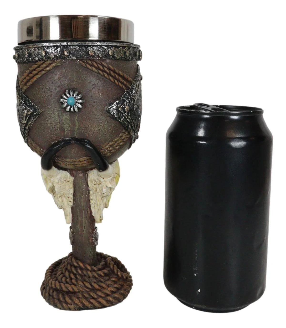 Bison Steer Skull Wine Goblet Chalice K3400