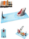 Shark Plate With Sauce Compartment, Handmade Ceramic Sushi Platter L261022