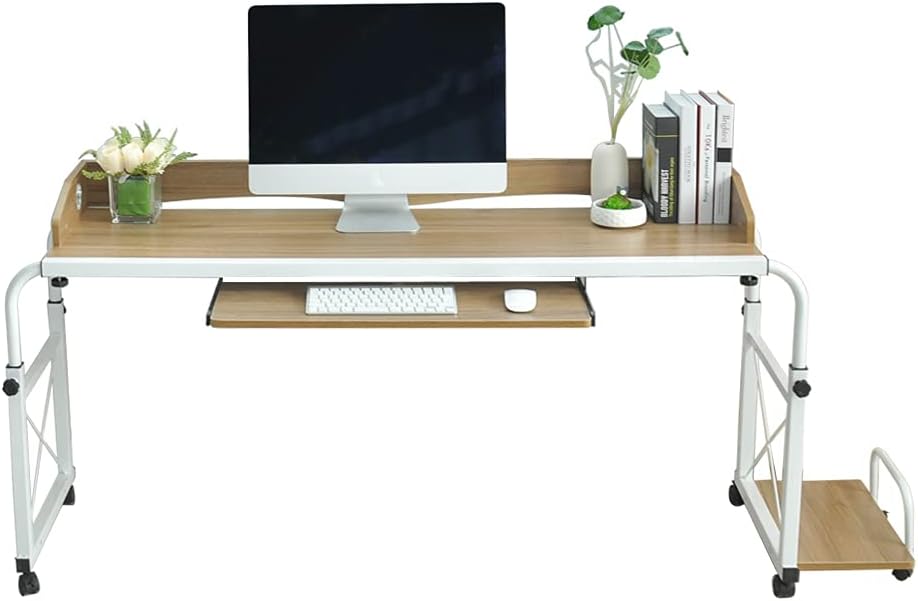 Adjustable Mobile Overbed Table with Wheels G823503