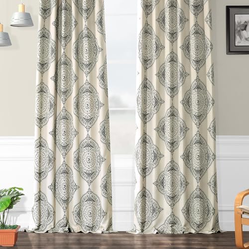 Printed Room Darkening Curtains 50 X 84 Henna Clover U506474