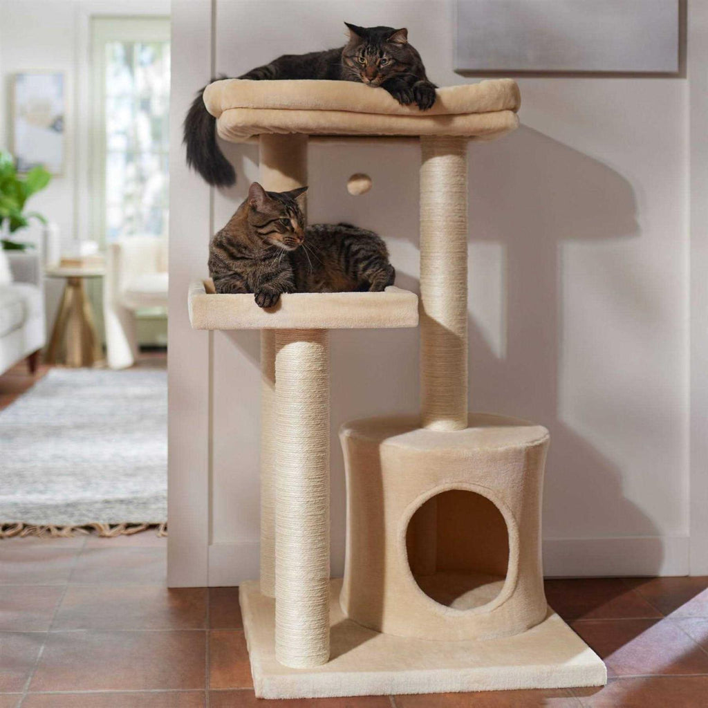 42-in Heavy Duty Faux Fur Cat Tree Condo W759