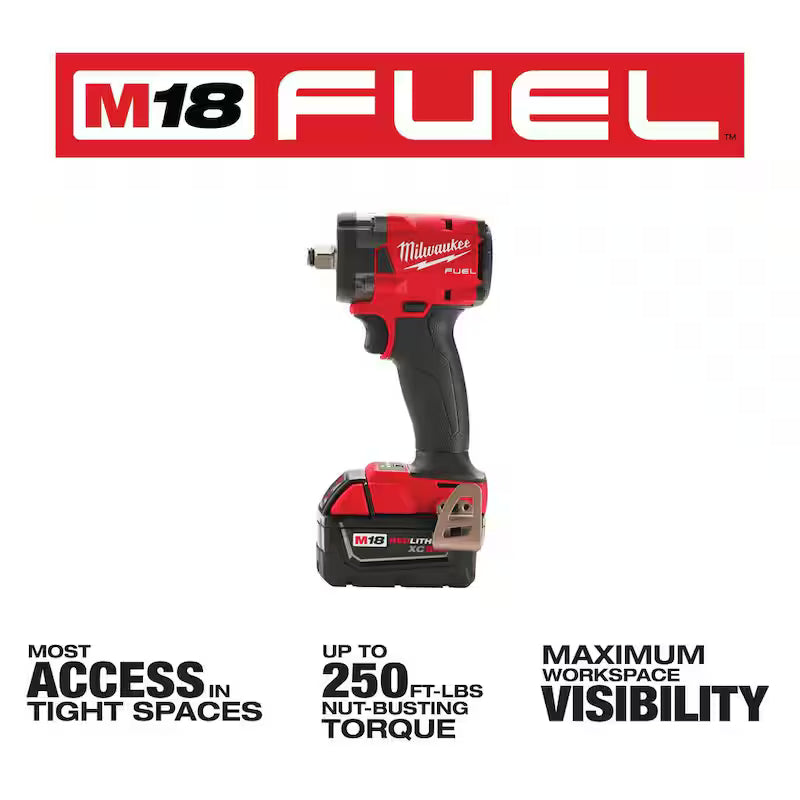 18V Lithium-Ion Brushless Cordless 1/2 in. Compact Impact Wrench Kit U786