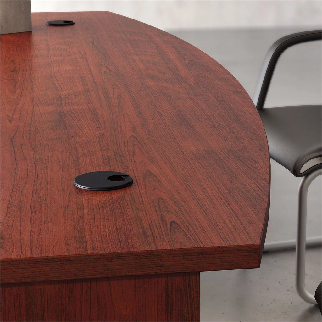 72" x 36" Bowfront Executive Desk in Classic Cherry U14213