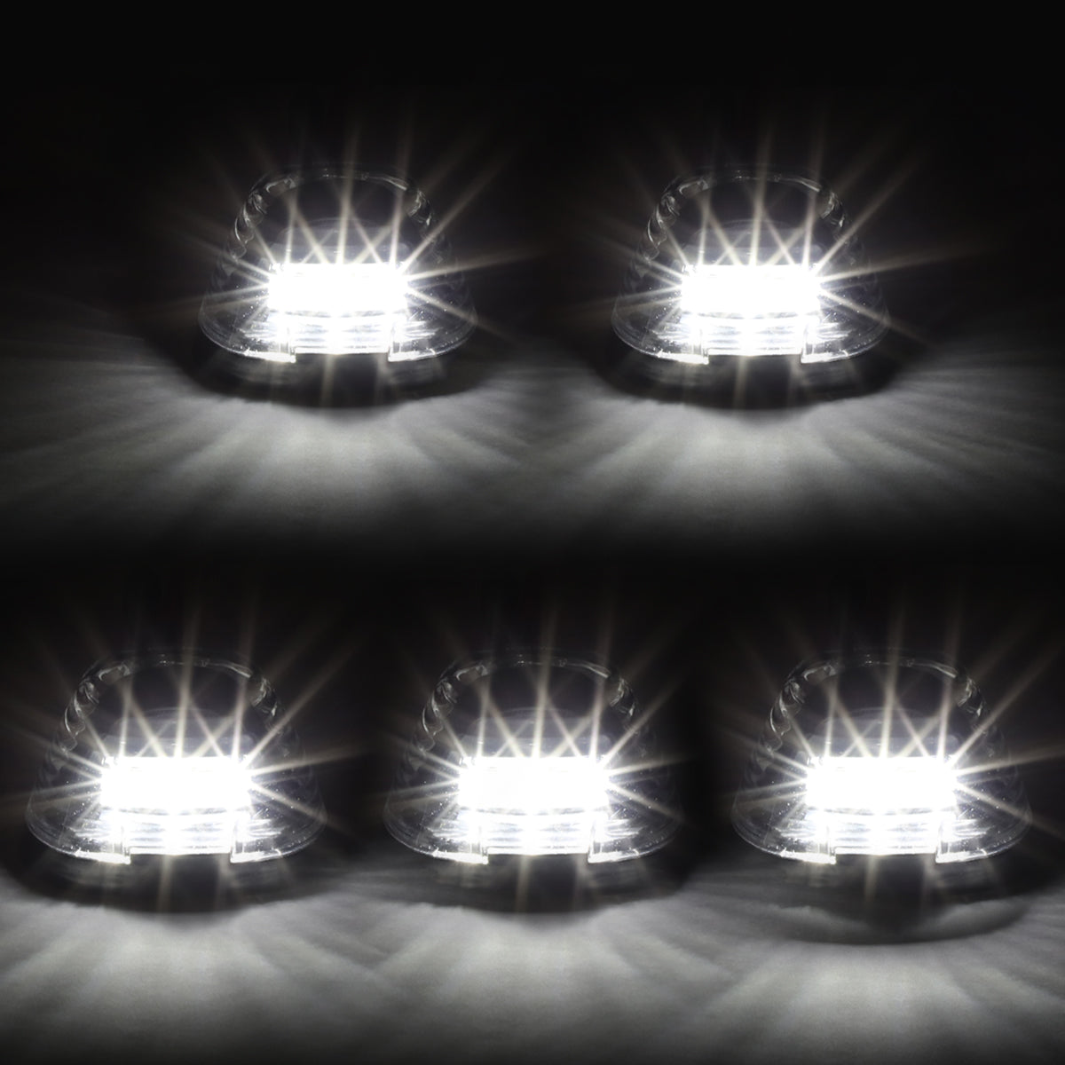 5 X LED Cab Roof Top Lights with Wiring Harness K199