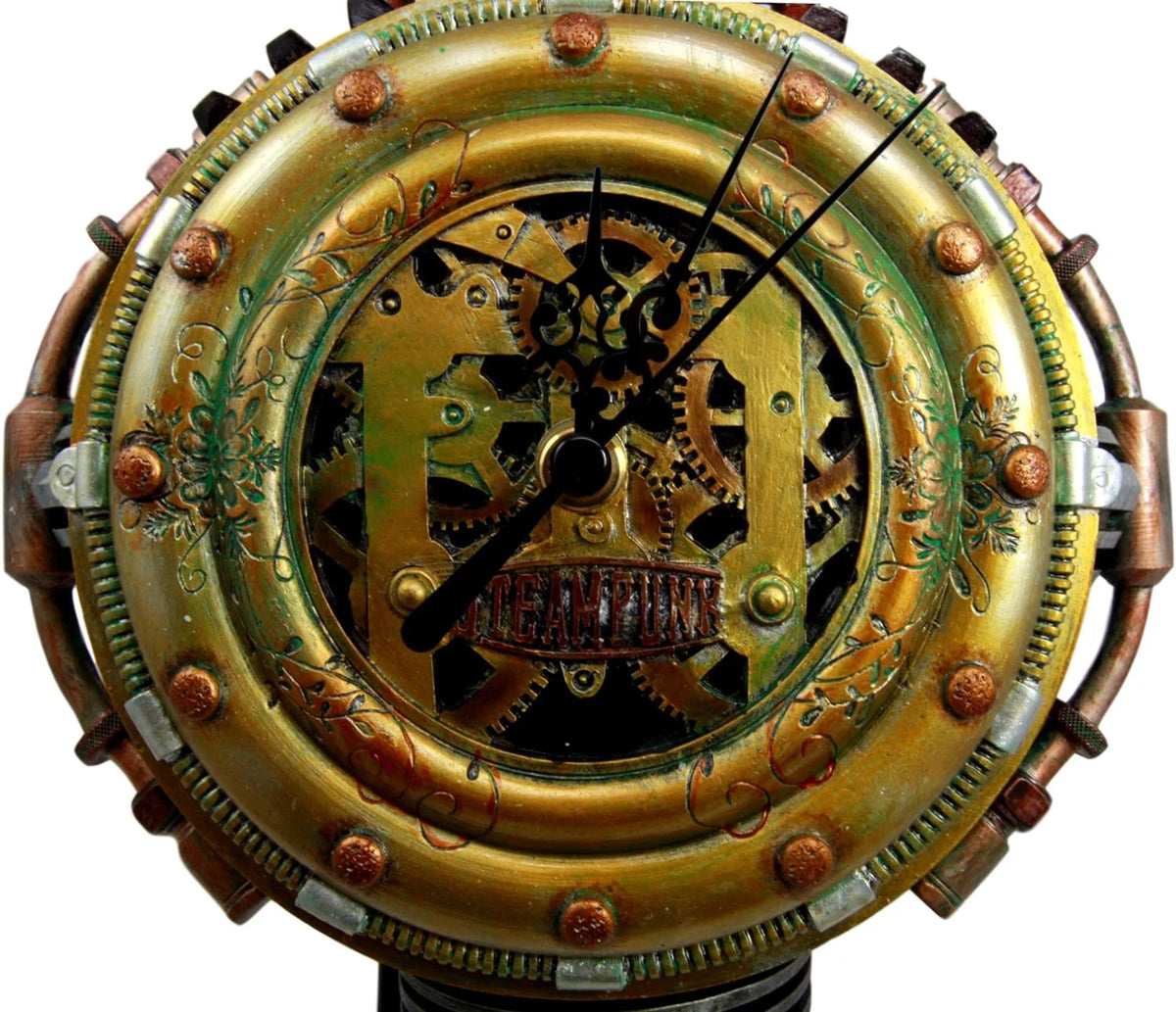 Steampunk Decorative Wall Clock Figurine 11" H Y132595