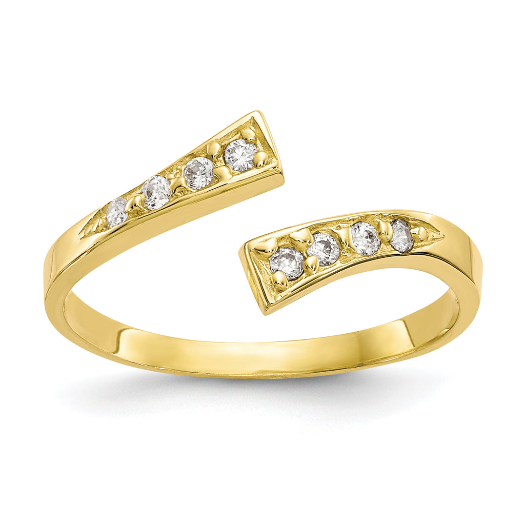10k Yellow Gold CZ Toe Ring H3533