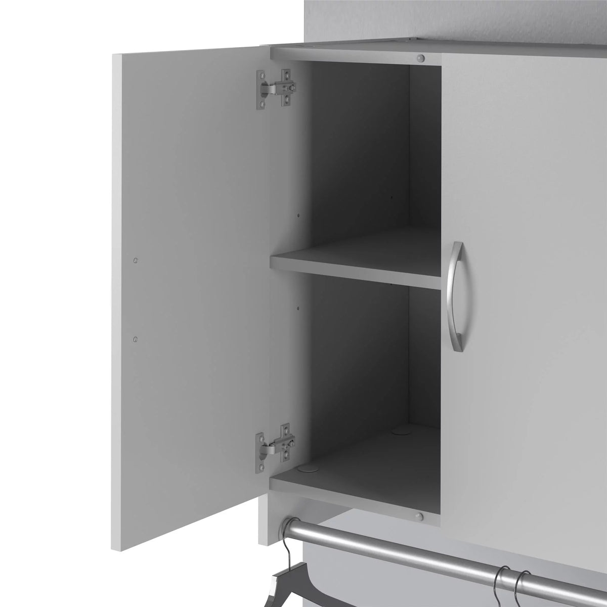 2 Door Wall Storage Cabinet with Hanging Rod Q14259