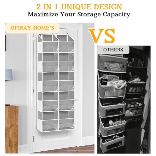Light Grey 5-Tier Over The Door Hanging Storage Organizer Q90171