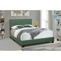 Green King Size Upholstered Bed A87431