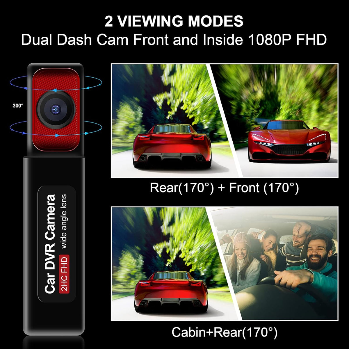 2.5K Dual Dash Camera with Night Vision H168468