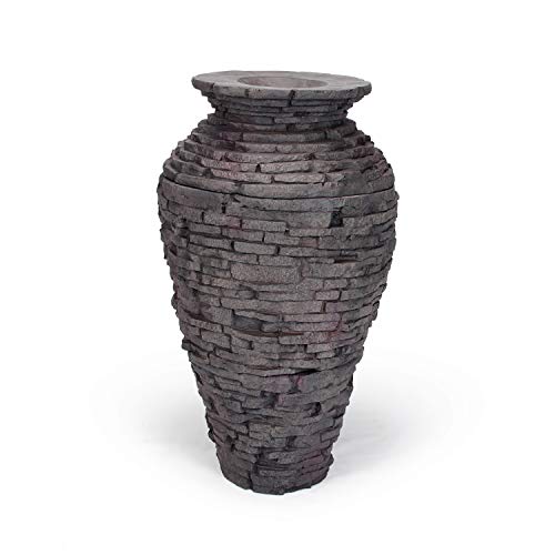 Medium Stacked Slate Urn Water Fountain Kit J572
