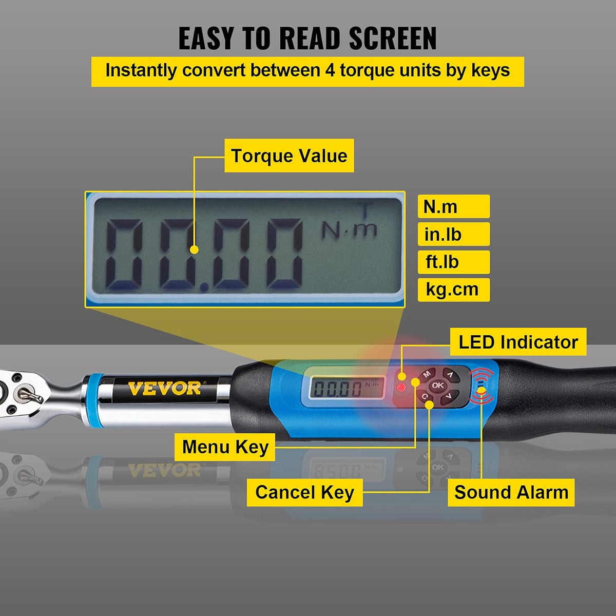 3/8 Drive Digital Torque Wrench with Socket Set & Case S630121