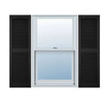 Black Vinyl Open Louver Shutters V1424