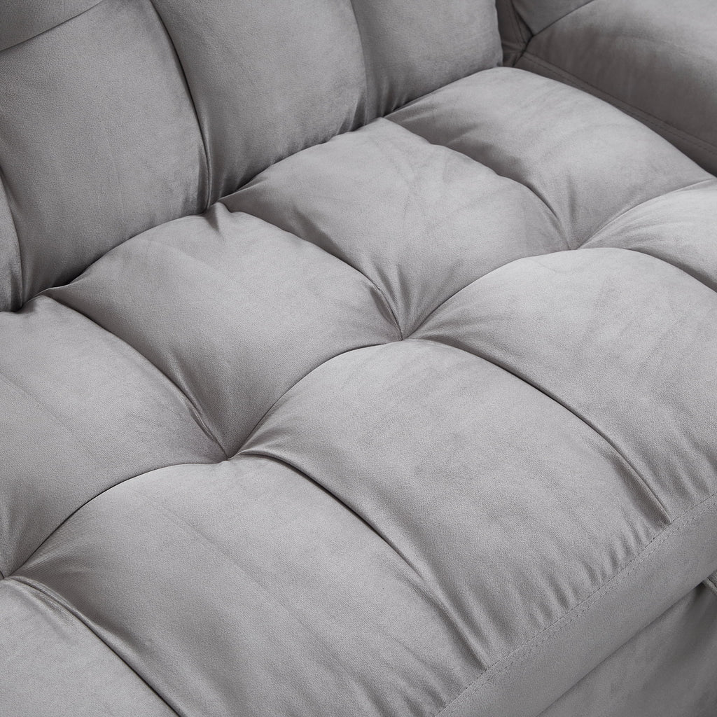 Queen Size L-Shaped Sleeper Sofa Bed with Storage Chaise N2646