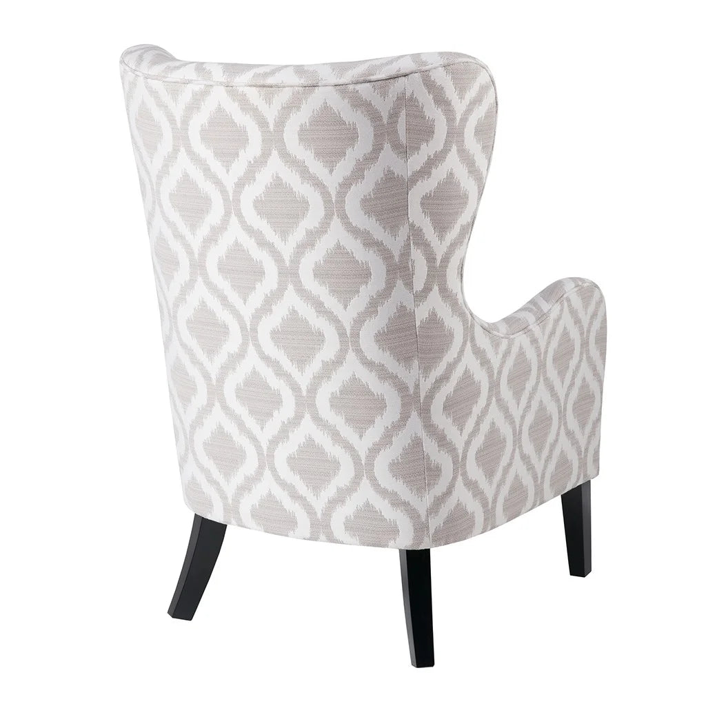 Transitional Swoop Wing Chair with Round Arm K8296