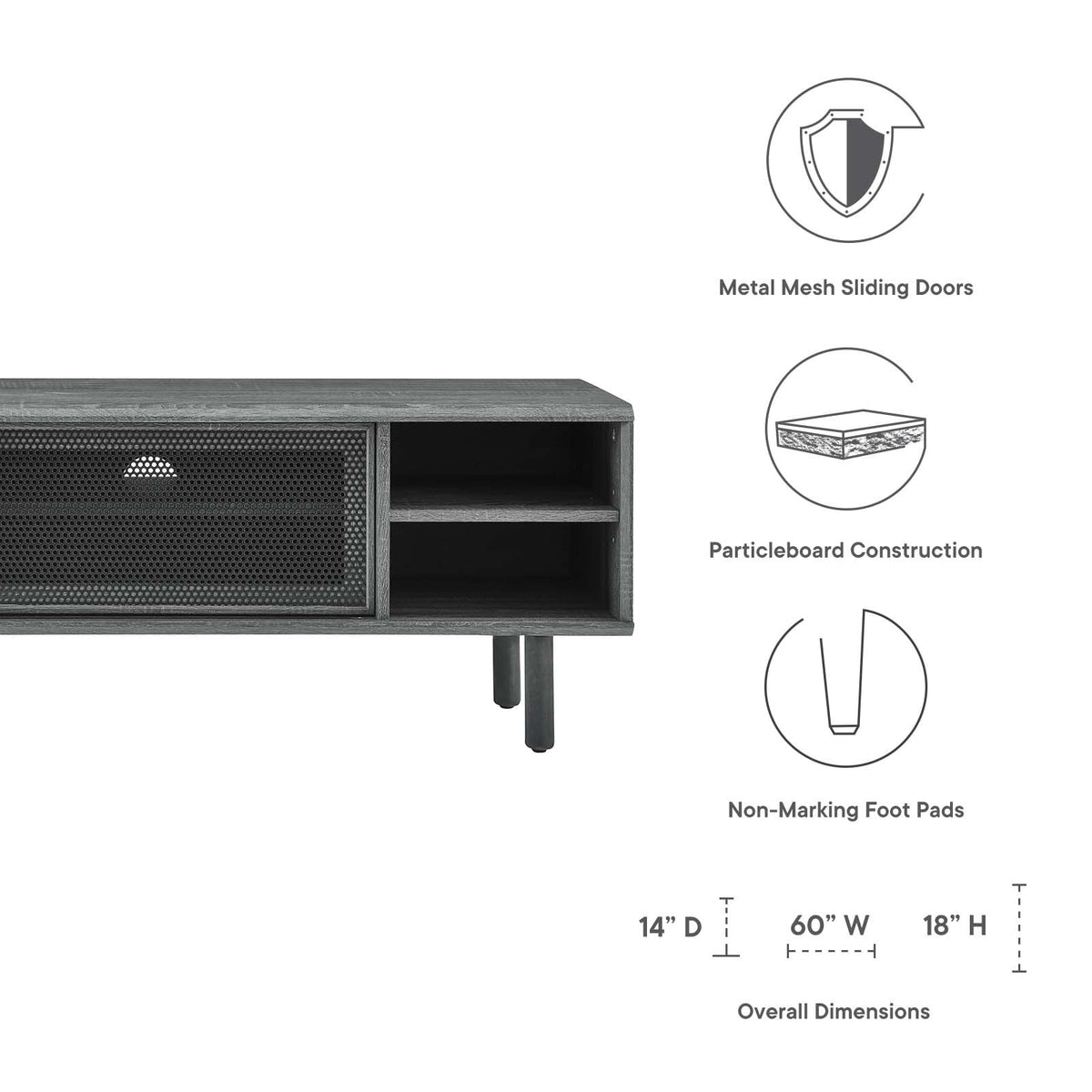 Charcoal TV Stand X693606