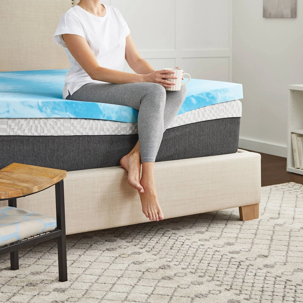 Queen White Memory Foam Mattress Topper T698
