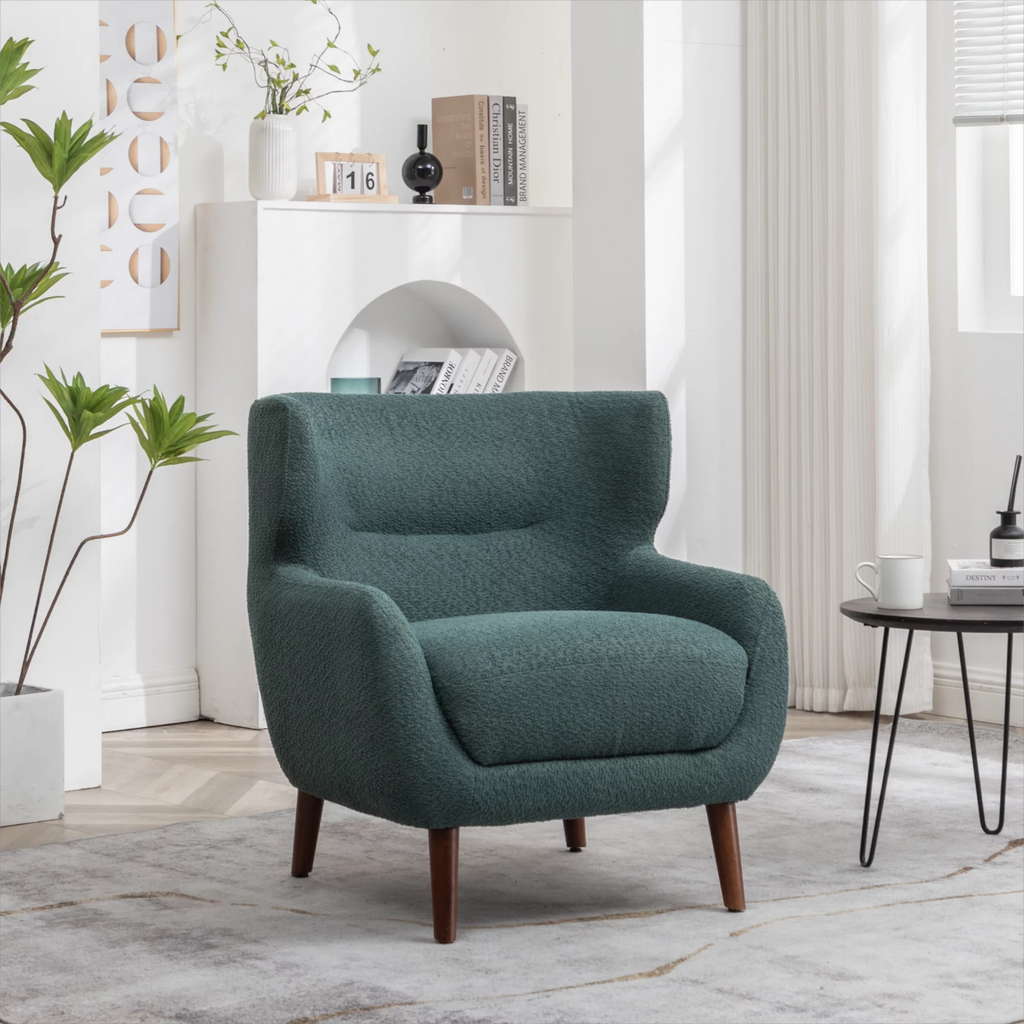 Green Tufted Wingback Armchair Y3120