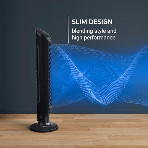 Pedestal Fan, 65 Inches, Ultra Quiet, Oscillating, Portable, 3 Speeds, Digital Control, Black Y757153