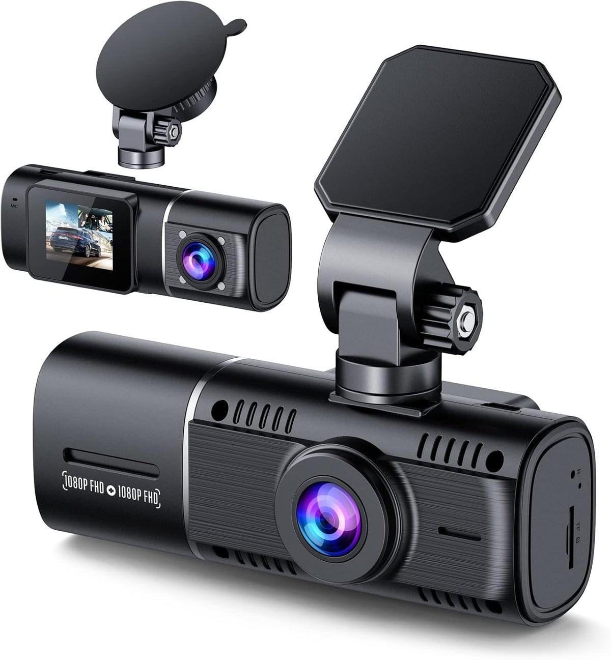 3 Channel Dash Cam Front and Rear 1080P Inside Car Camera IR Night Vision Triple Dash Camera G9430