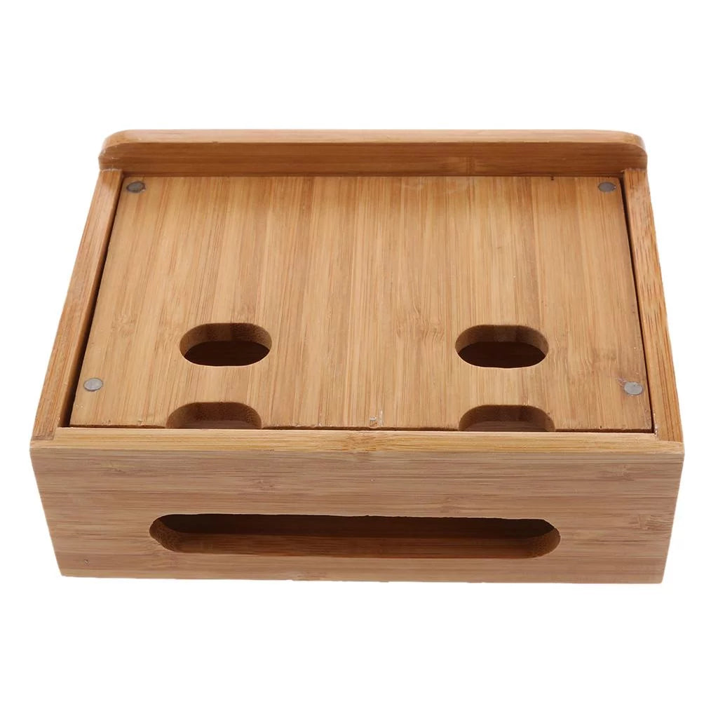 4 Slots Bamboo Charging Station & Organizer W19377