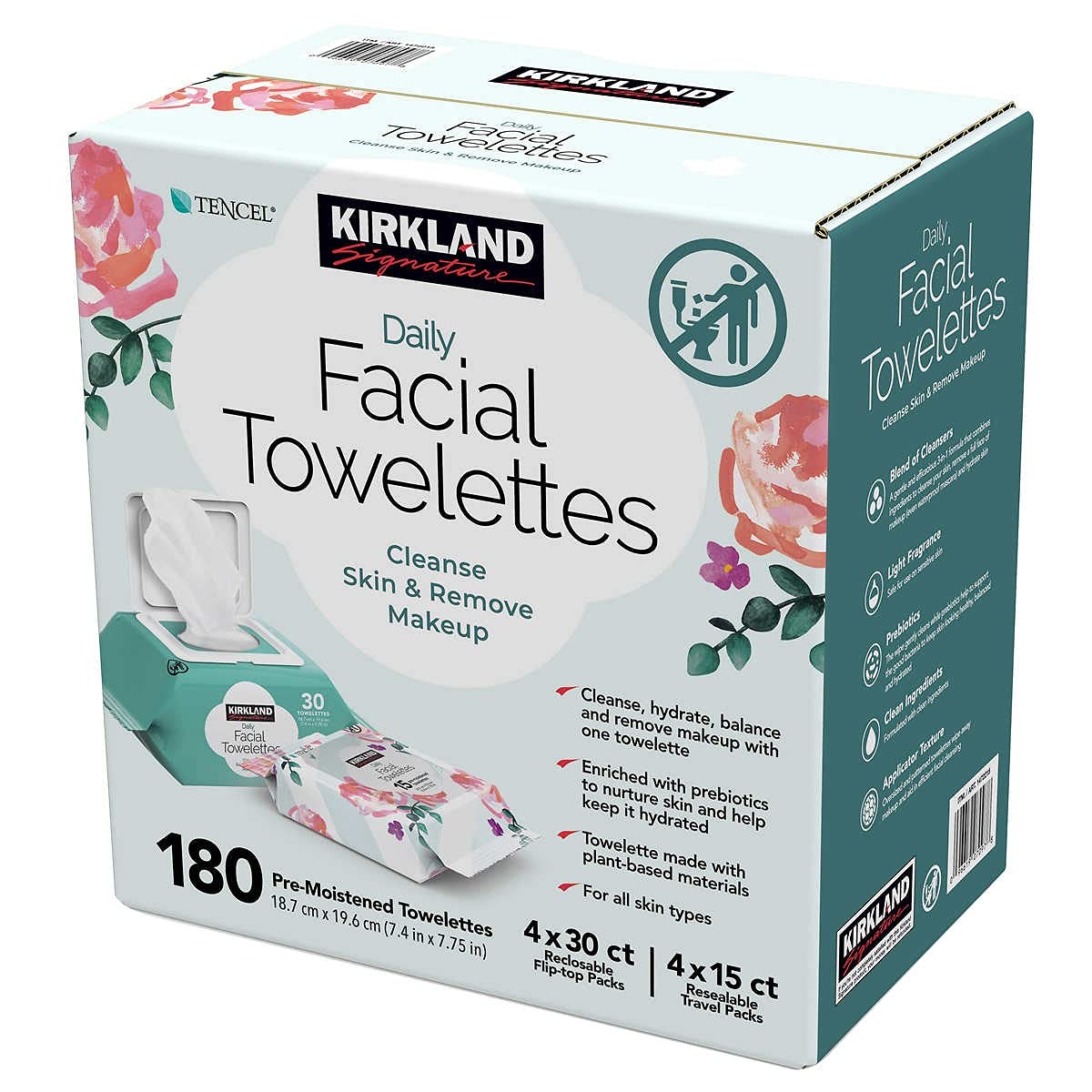 180 Count Facial Towelettes G198192