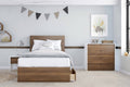 4 Piece Twin Size Bedroom Set Walnut White D12892