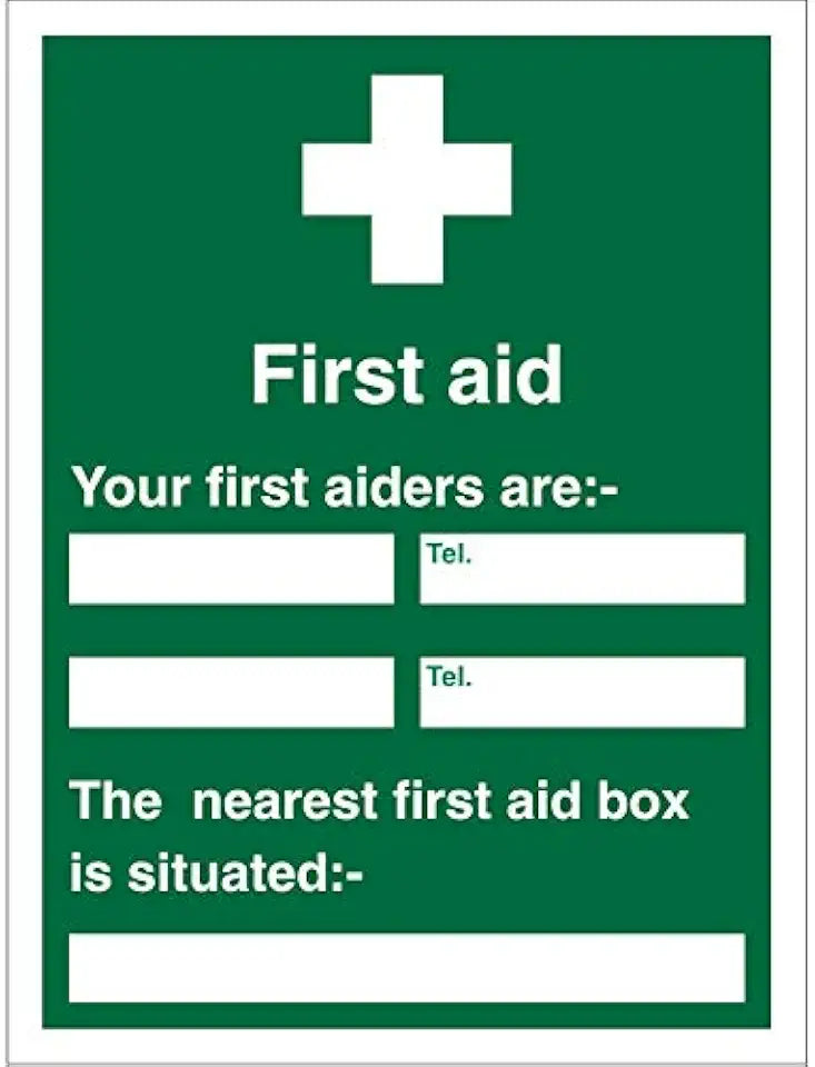 First Aid Sign 450mm x 600mm Semi Rigid Plastic O18432
