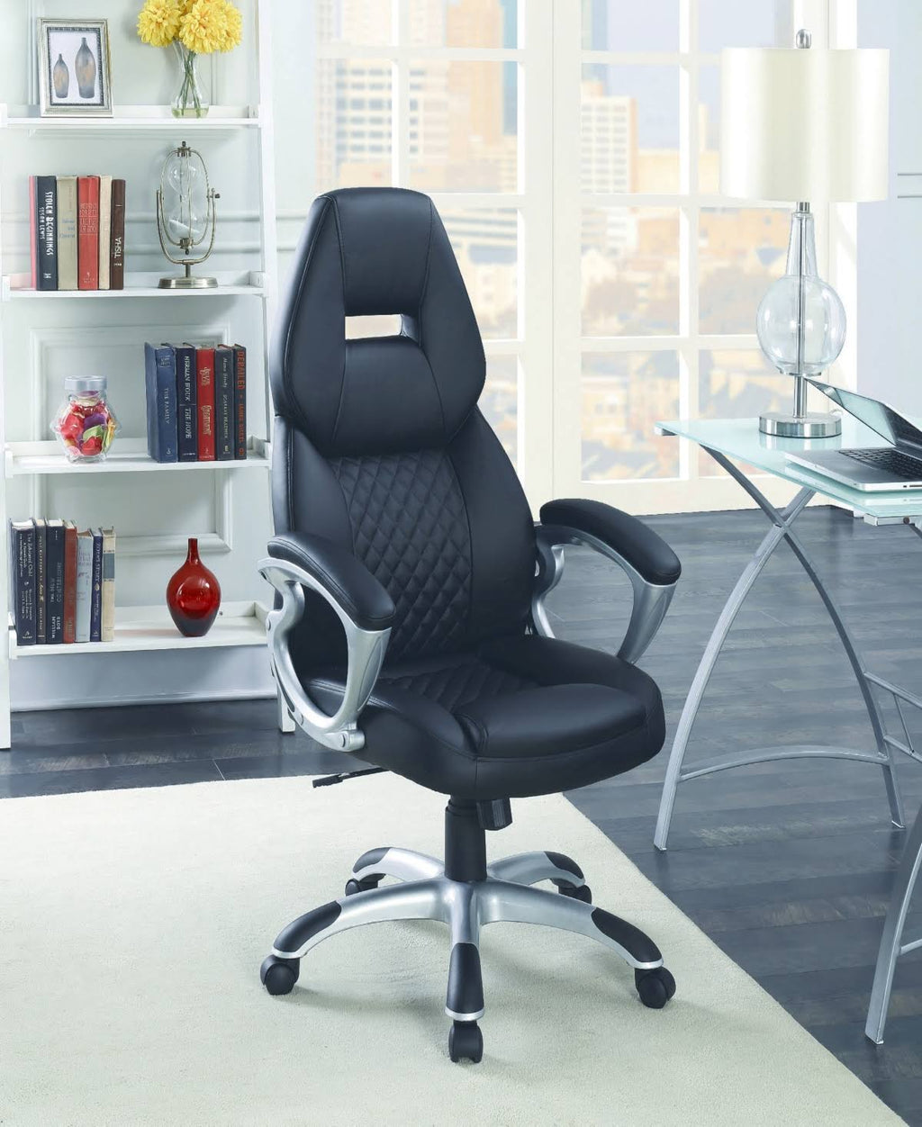 High Back Office Chair - Black Q251156