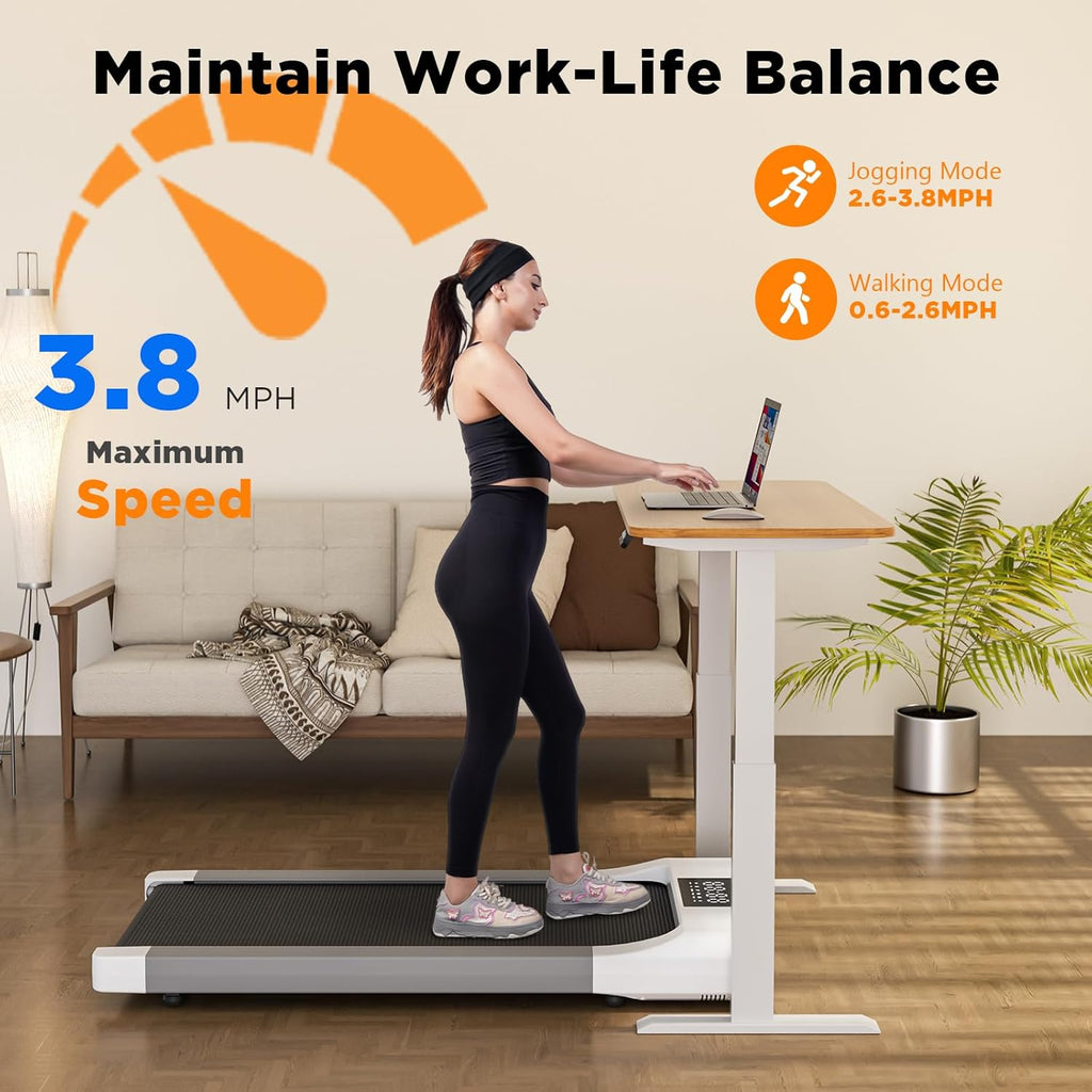 Under Desk Treadmill with Remote Control LED Display, 300 lb Capacity U744944