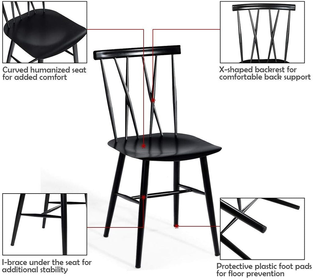 Black Stackable Dining Chair C3103
