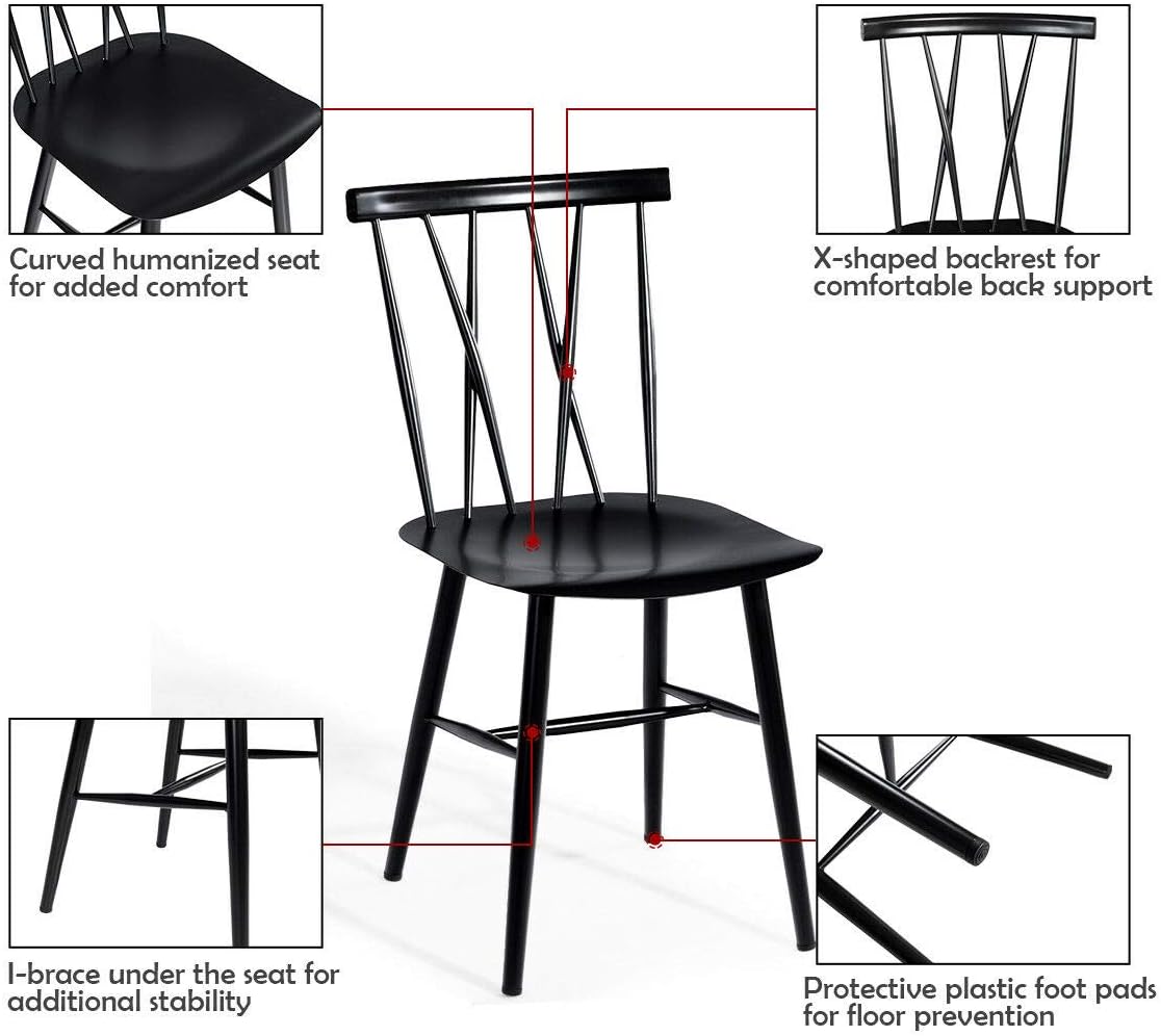Black Stackable Dining Chair C3103