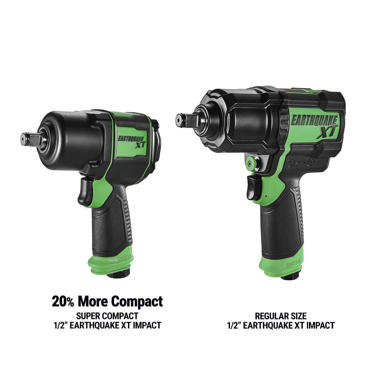 1/2 in. Supercompact Air Impact Wrench, Twin Hammer, 1000 ft-lbs, Green X3996
