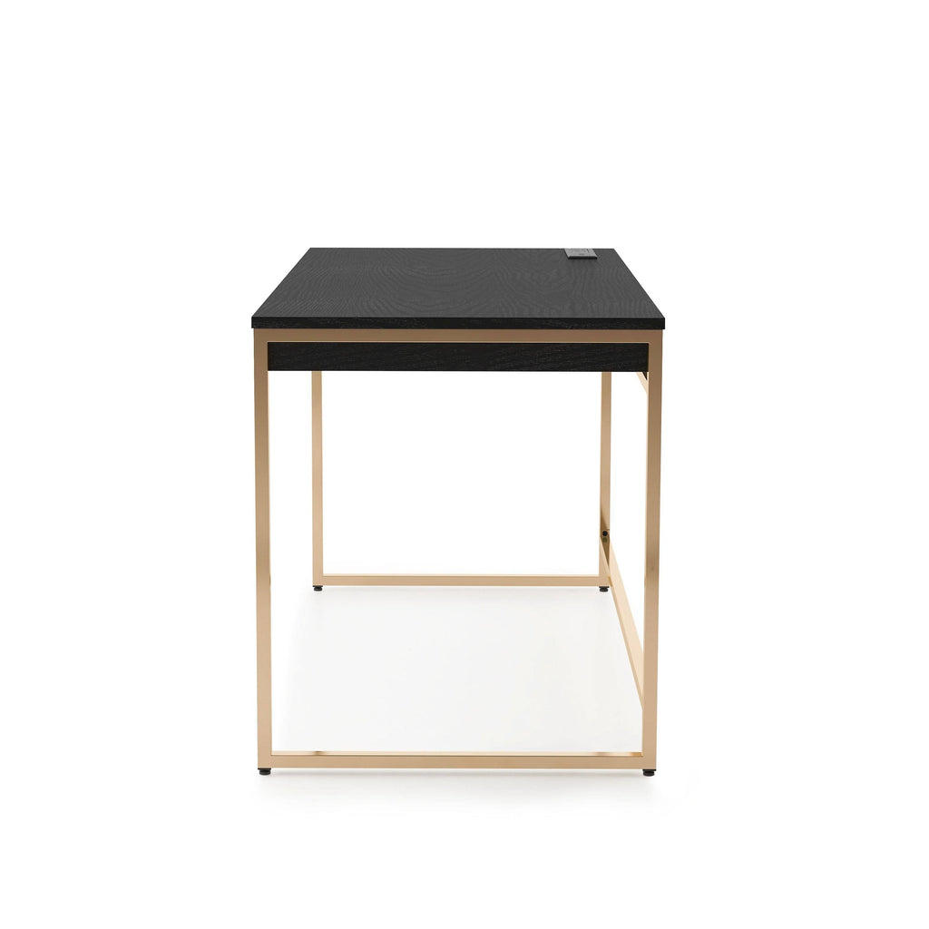 Black 48-Inch Desk with USB Ports X6919