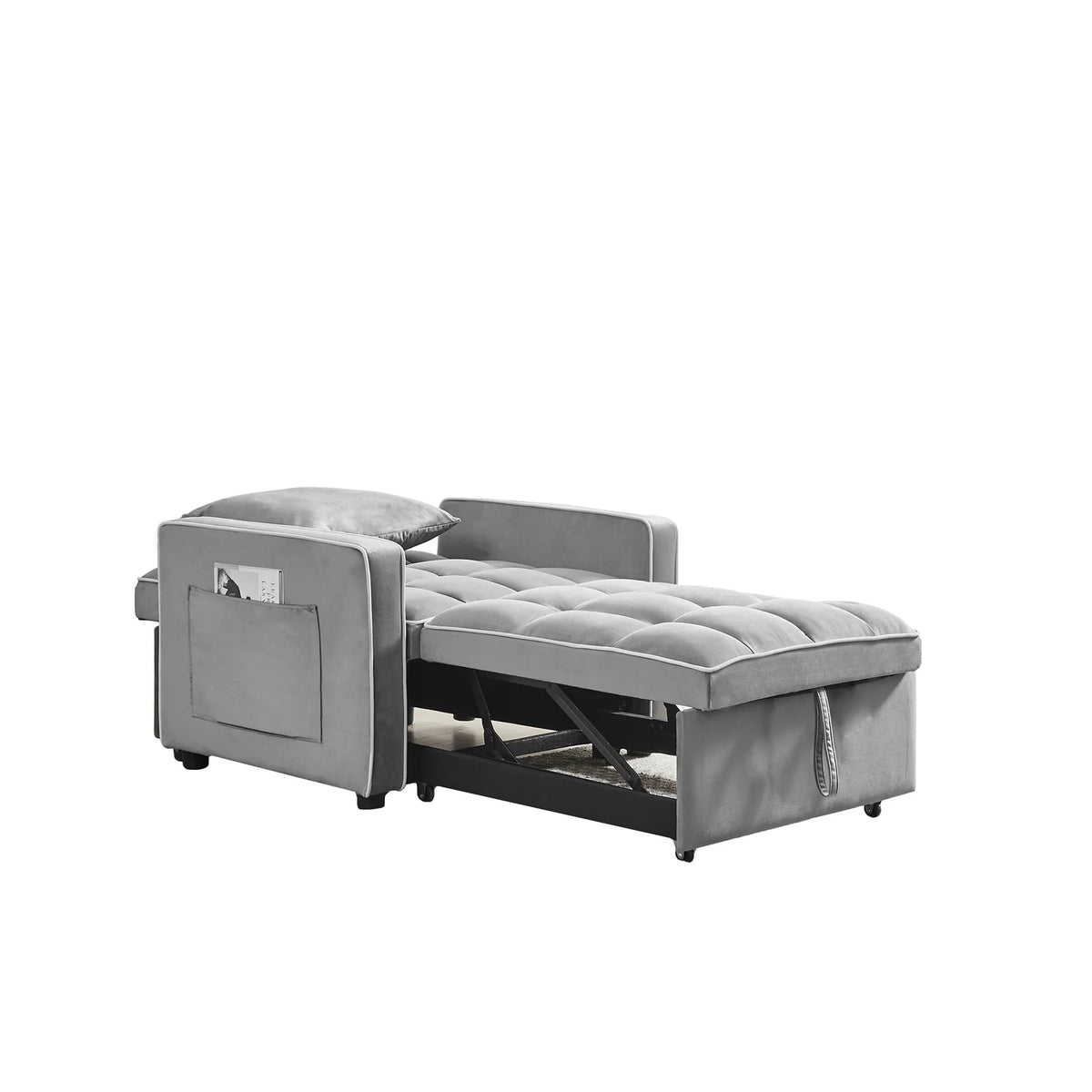 Velvet Convertible Chair Bed S52734