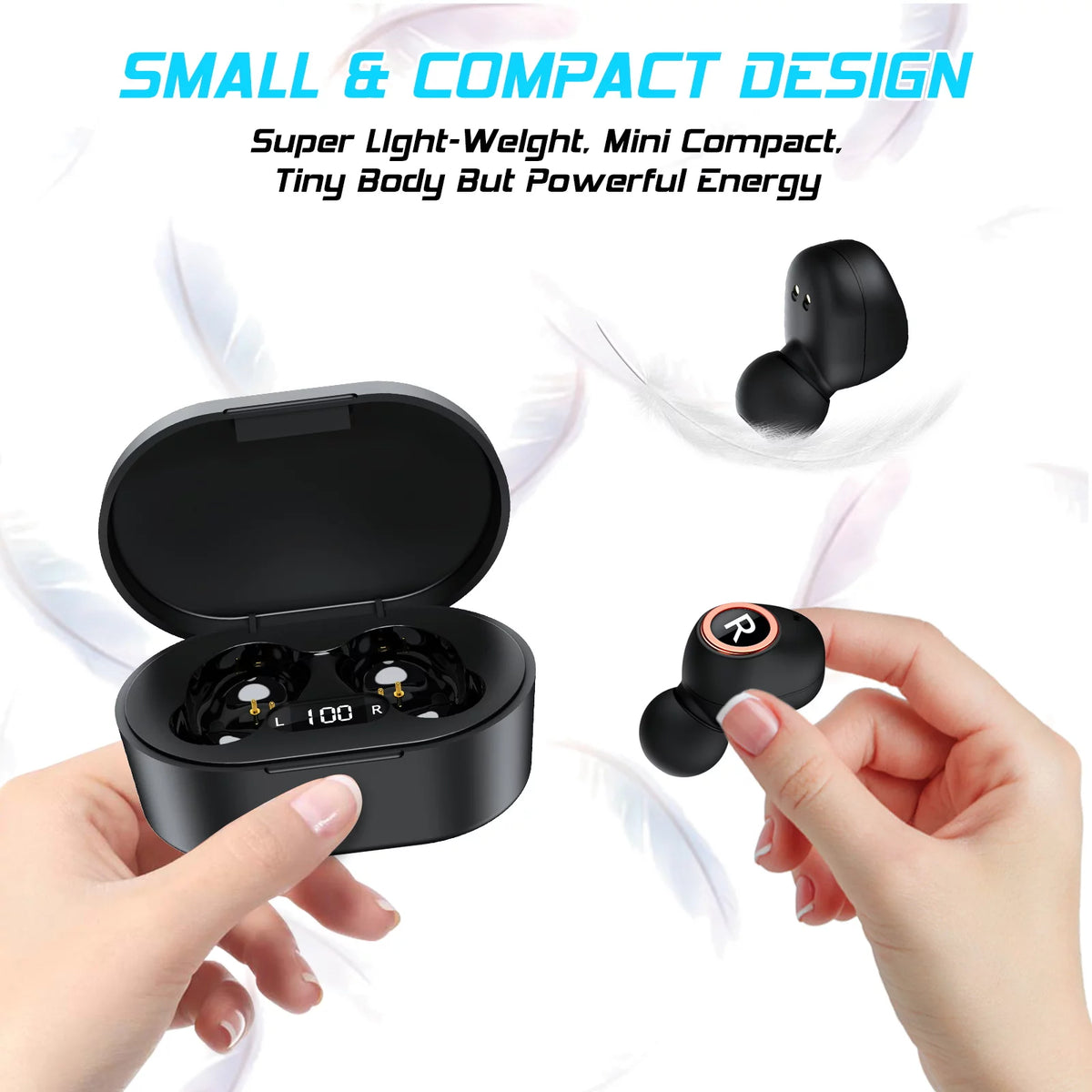 Wireless Earbuds Bluetooth 5.0 Charging Case Earphones T875