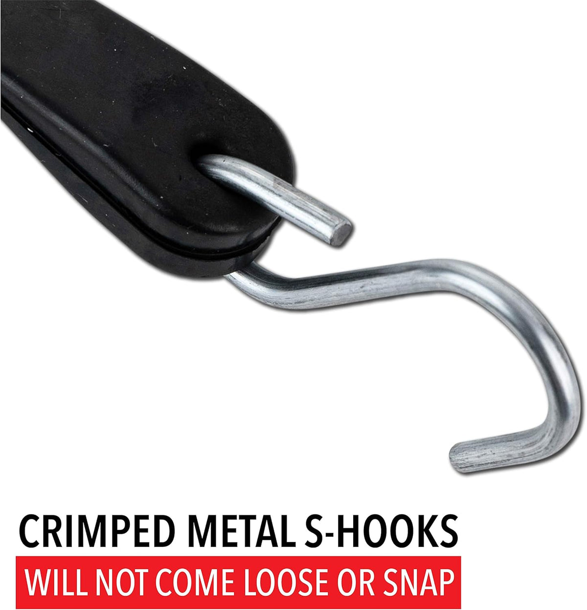 50 Pack 41" EPDM Rubber Tarp Straps with Crimped Hooks O150676