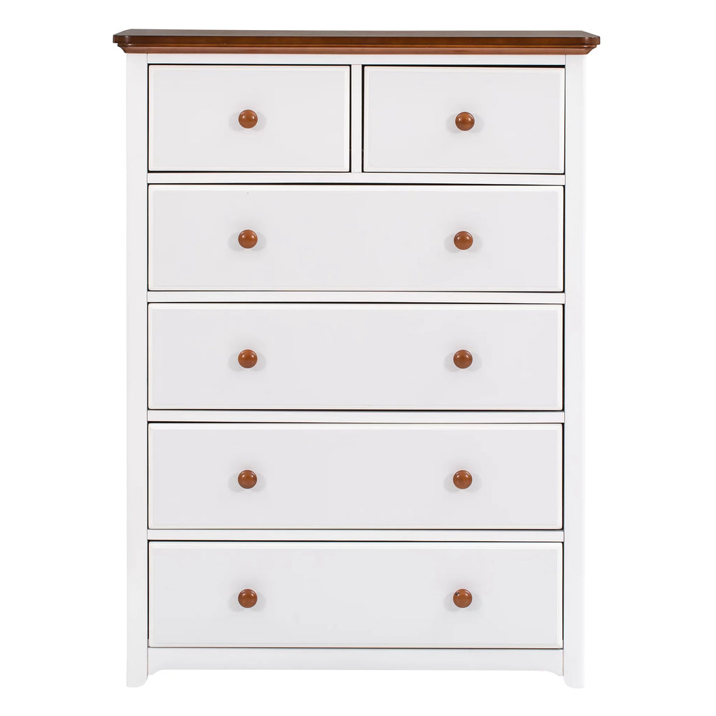 Full Size Platform Bed with Nightstand and Storage Chest, White and Walnut N21896